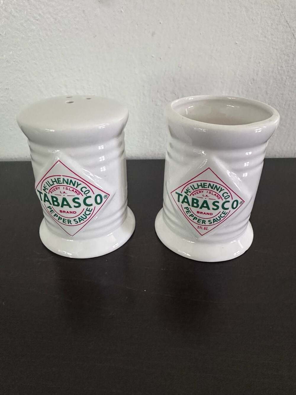 Tabasco McIlhenny Co. Ceramic Salt and Pepper Shaker Set